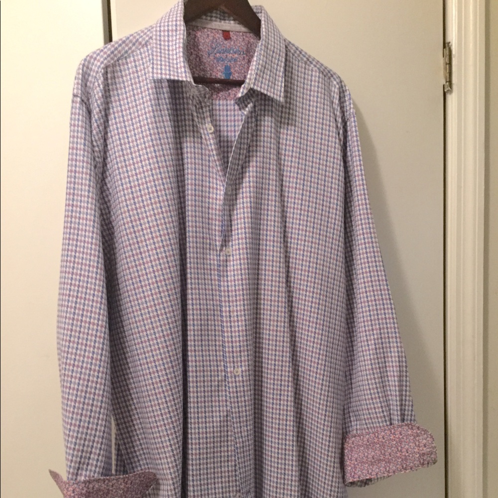 Men's Luciano Visconti plaid shirt size 2XL